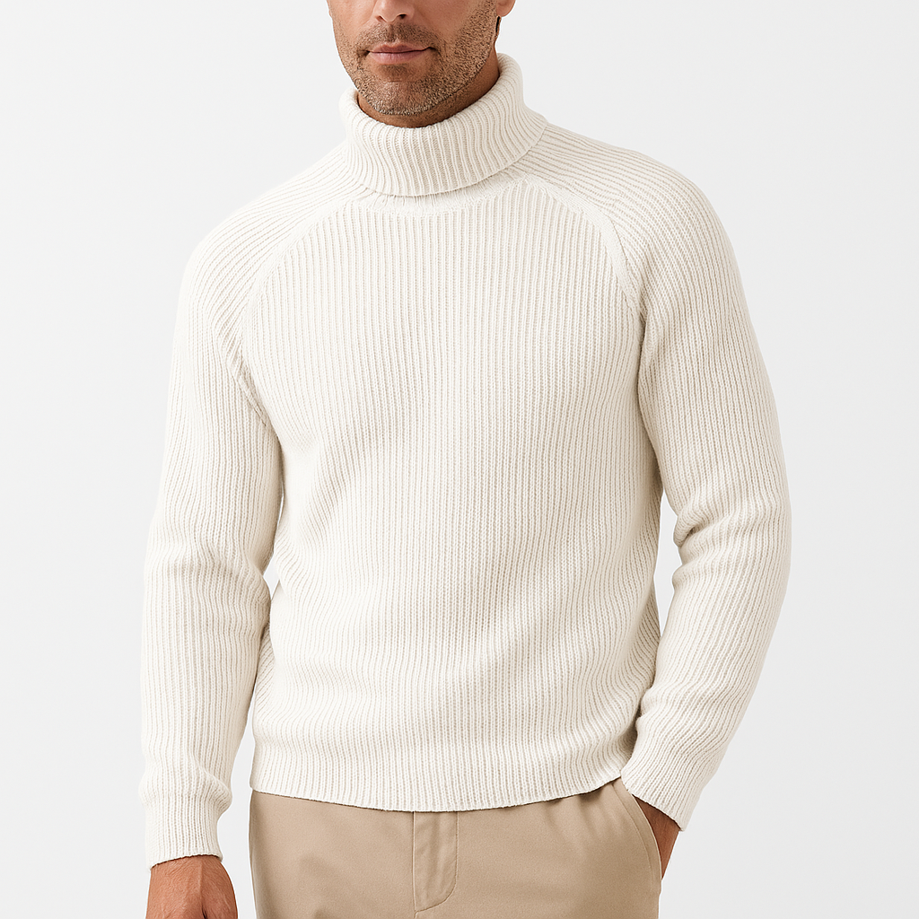 Men’s Turtle Roll Neck Sweater – Modern Silhouette, Timeless Elegance