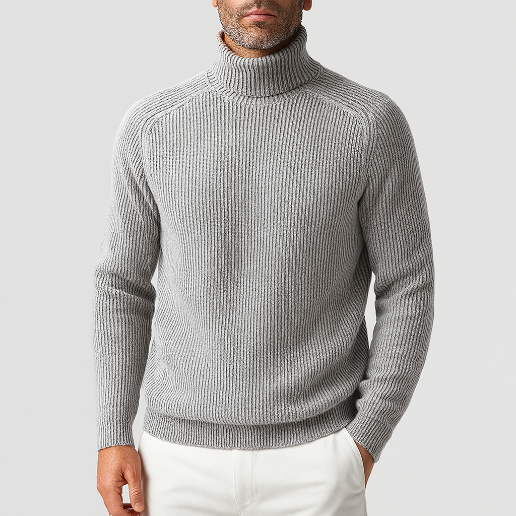 Men’s Turtle Roll Neck Sweater – Modern Silhouette, Timeless Elegance