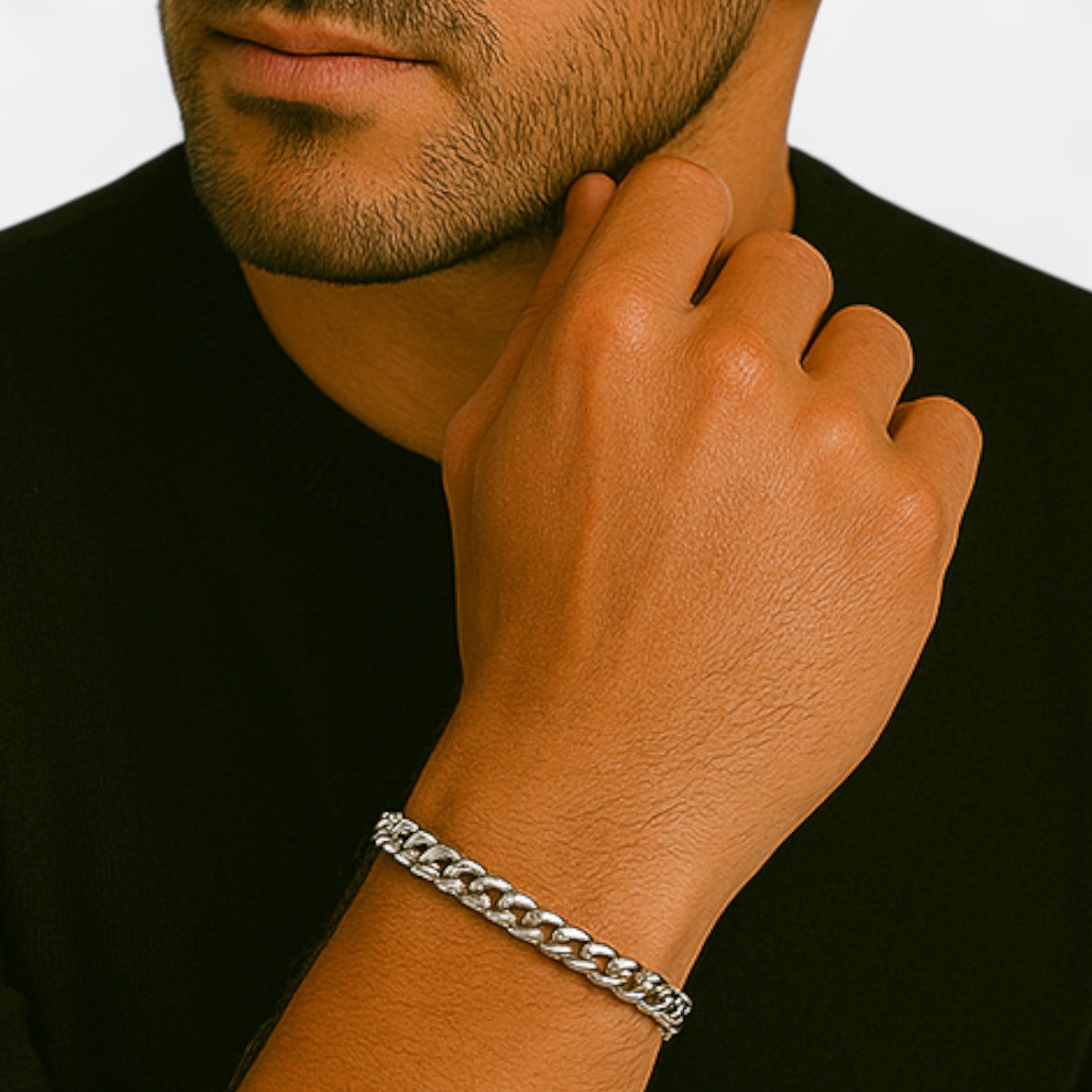 Valcien | Men's Cuban Link Chain Bracelet – Bold Steel, Urban Edge