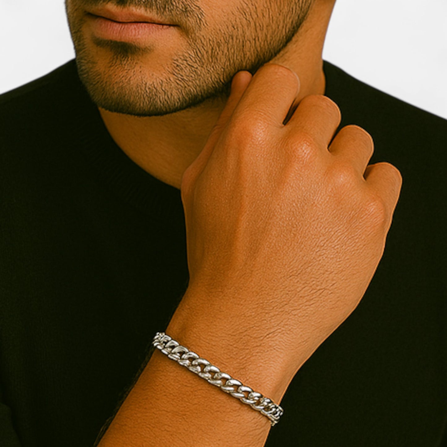 Valcien | Men's Cuban Link Chain Bracelet – Bold Steel, Urban Edge