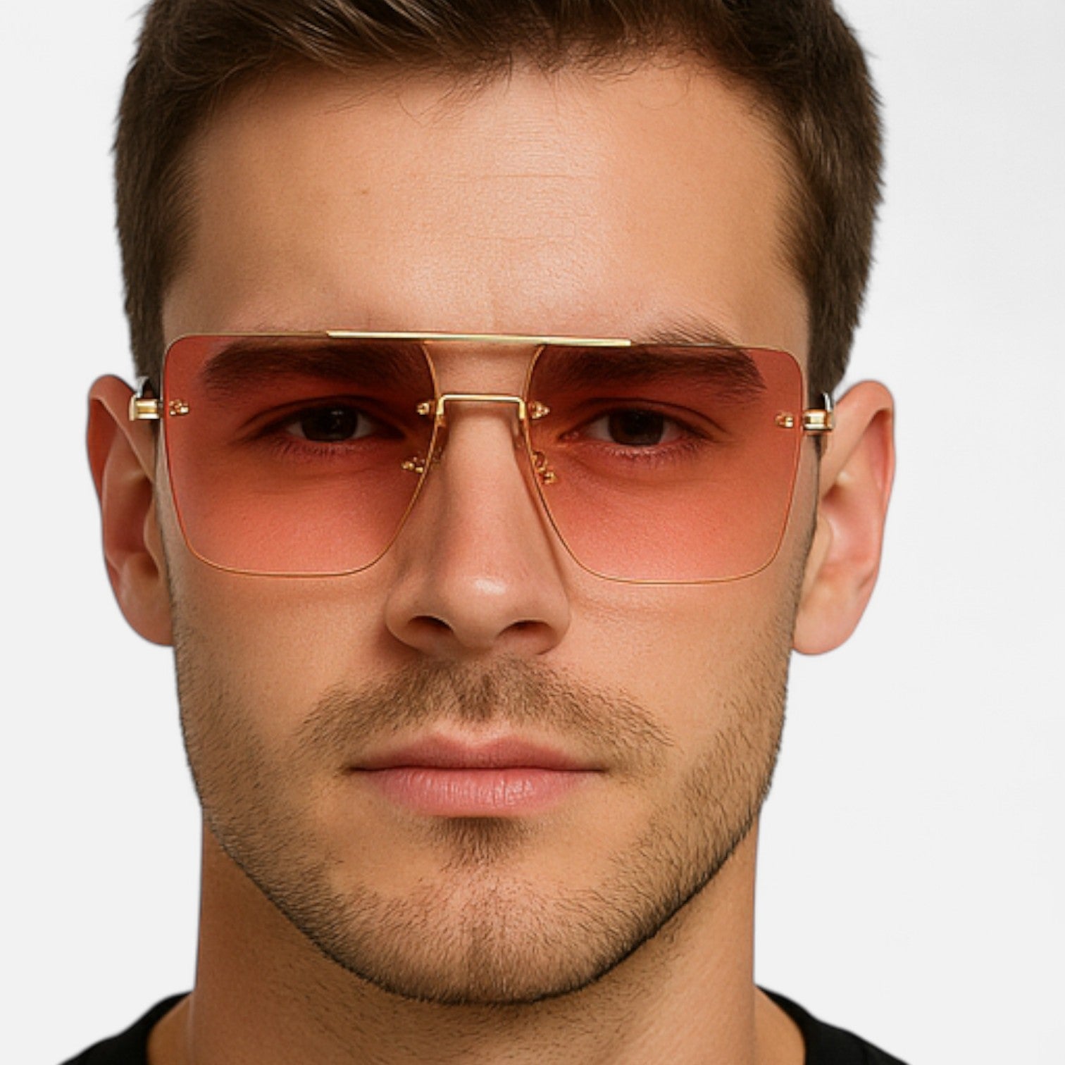 Valcien | Punk Square Frame Sunglasses – Retro Edge, UV Protection for Travel & Beachwear