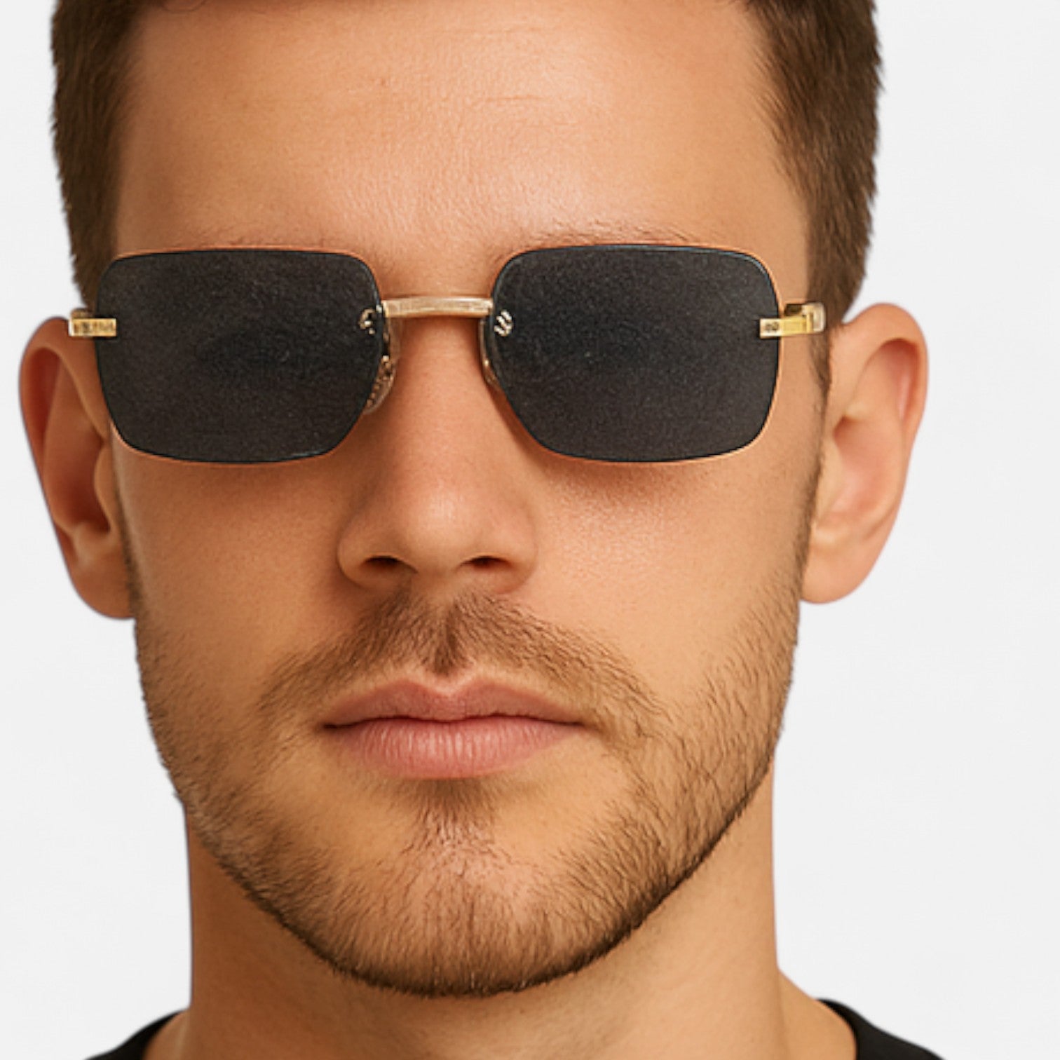 Valcien | Unisex Geometric Rimless Sunglasses – Modern Simplicity, Everyday Edge