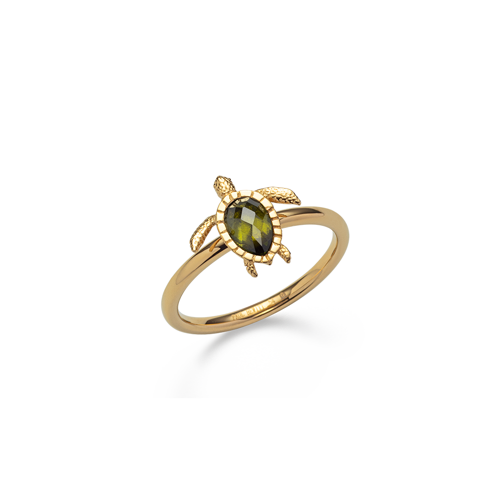 Valcien | Emrold Turtle Ring Gold