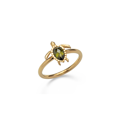 Valcien | Emrold Turtle Ring Gold