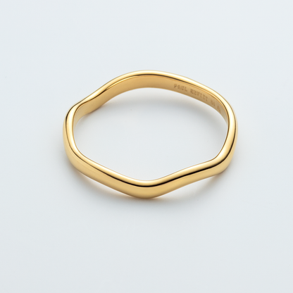 Waves Mono Classic Casual Ring Gold