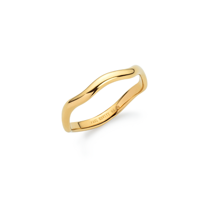 Waves Mono Classic Casual Ring Gold