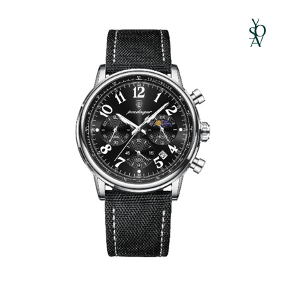 Valcien | Munich Men’s Leather Watch – Scratch-Resistant Lens Water-Resistant