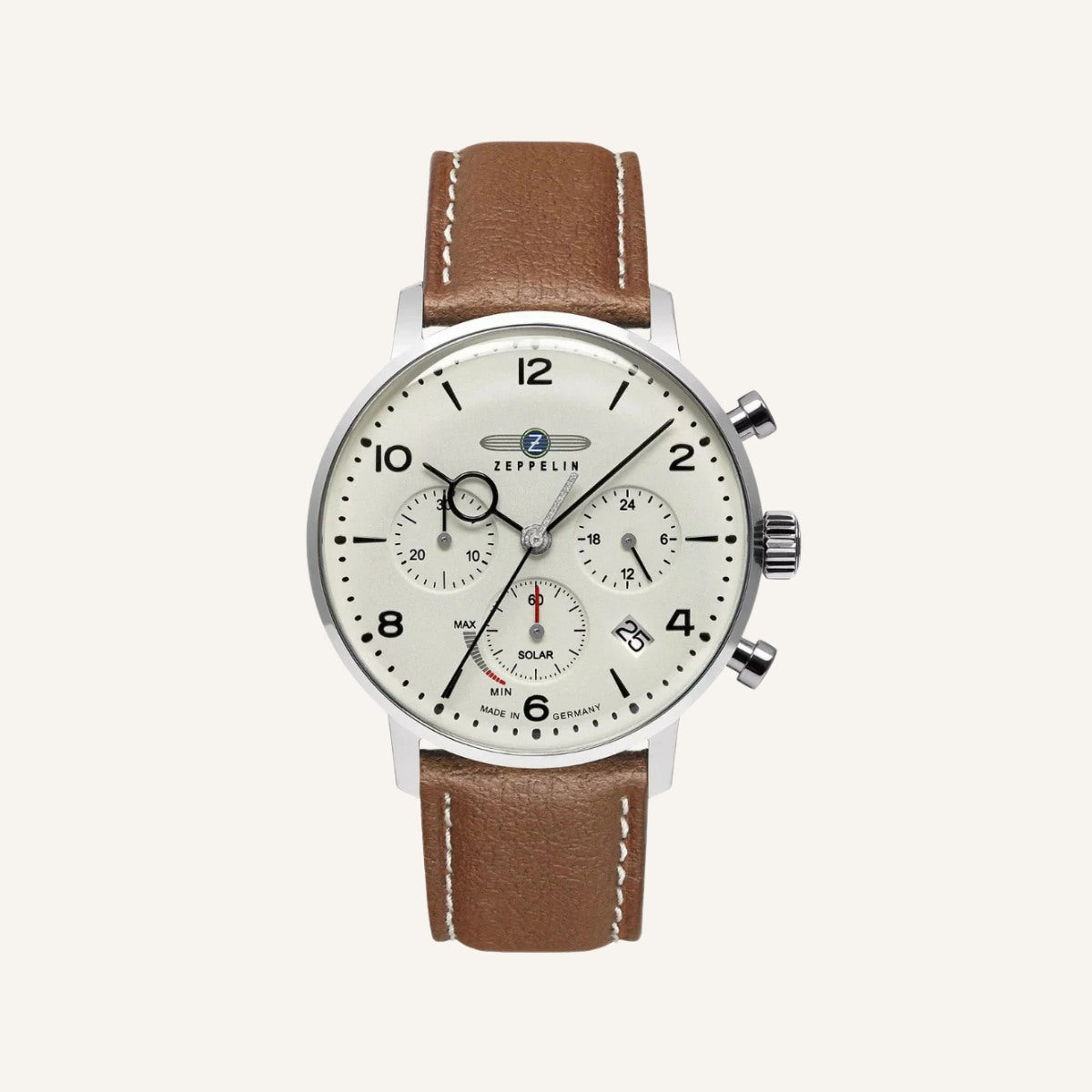 Zeppelin 100 Years Men’s Chronograph Leather Watch – White Dial Limited Edition
