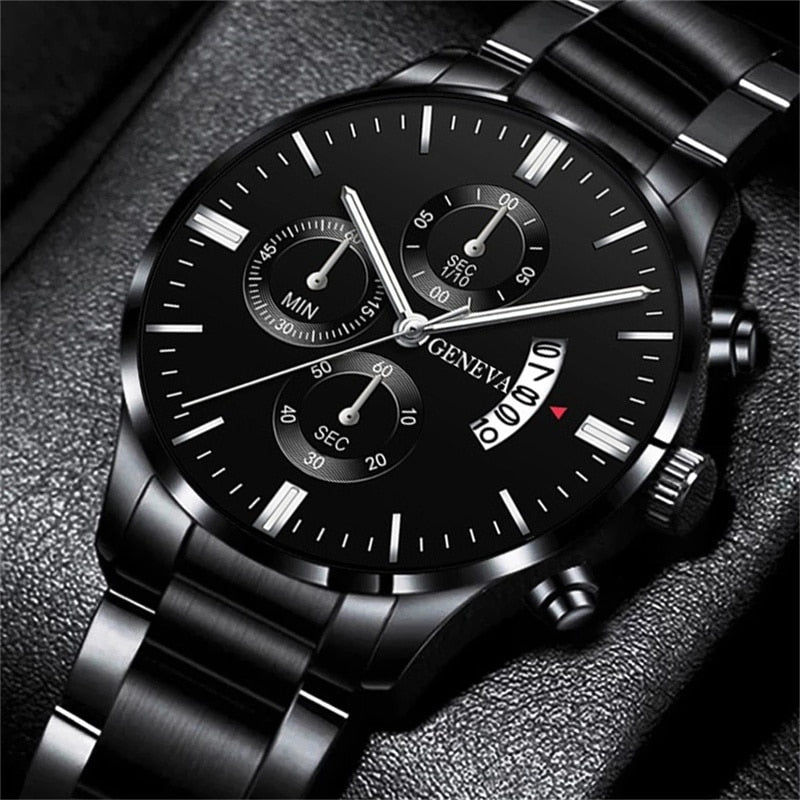 Valcien | Men Classic Durable Luxury Black Watch