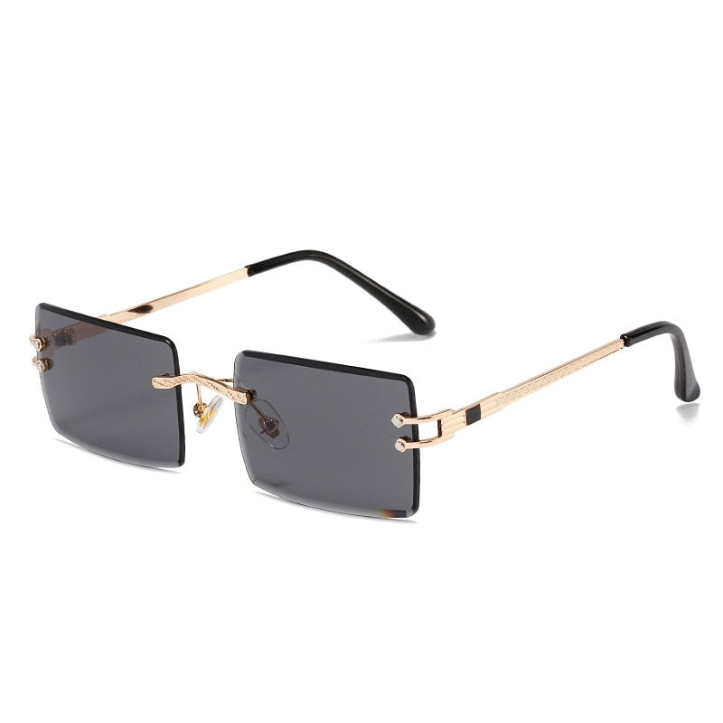 Unisex Frameless Sunglasses – Lightweight Rimless Fashion Shades
