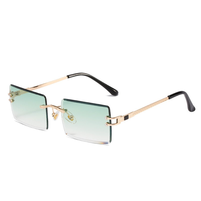 Unisex Frameless Sunglasses – Lightweight Rimless Fashion Shades