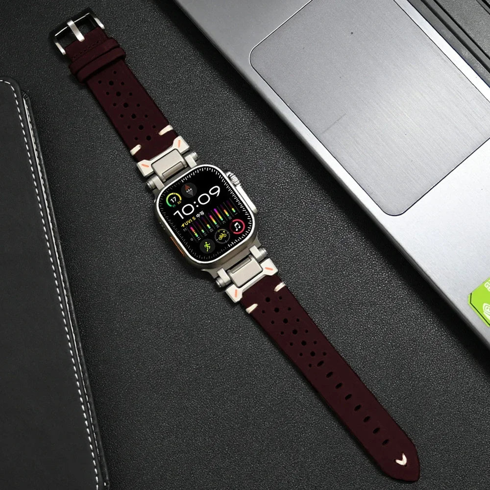 Valcien | Leather Apple Watch Band Luxury Comfort
