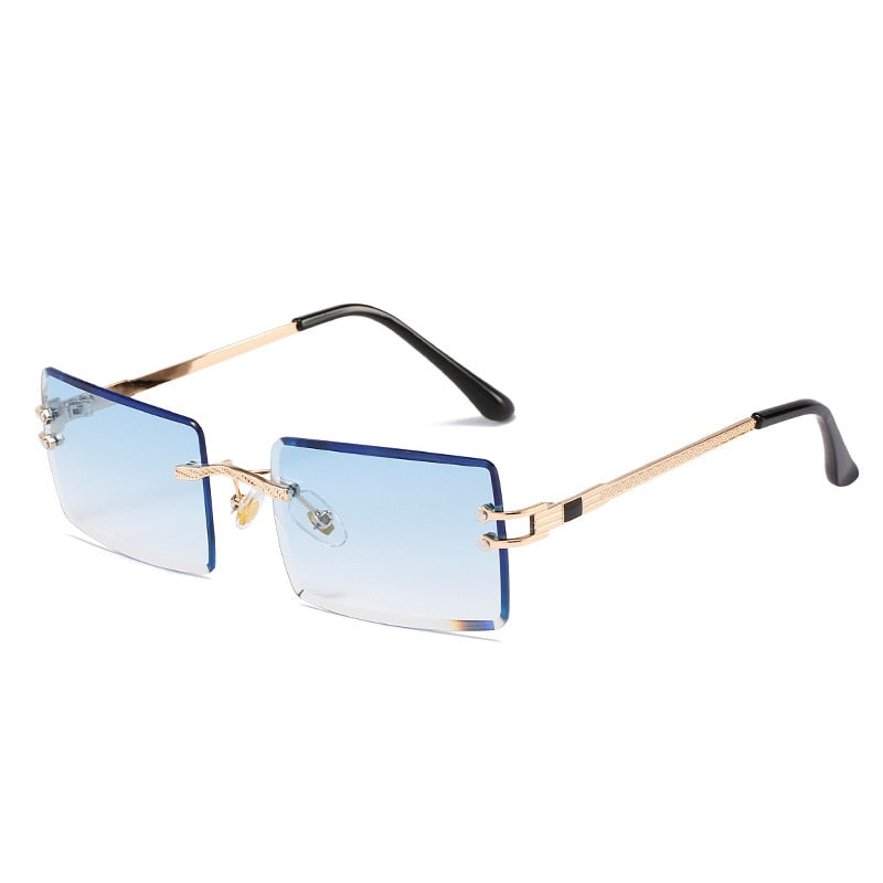 Unisex Frameless Sunglasses – Lightweight Rimless Fashion Shades