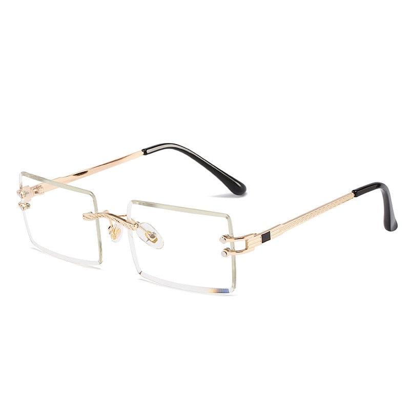 Unisex Frameless Sunglasses – Lightweight Rimless Fashion Shades
