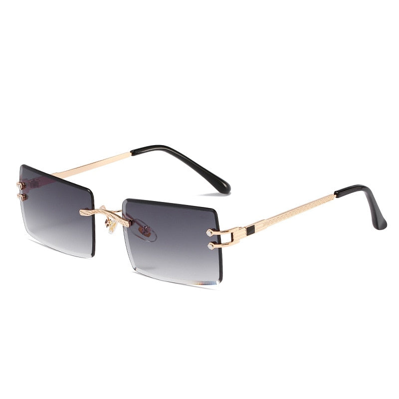Unisex Frameless Sunglasses – Lightweight Rimless Fashion Shades