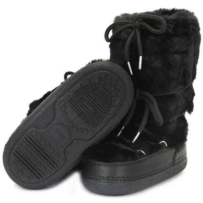 Women Warm Long Fur Snow Boots | Ski Boots | Winter Boots | Mid-calf Boots