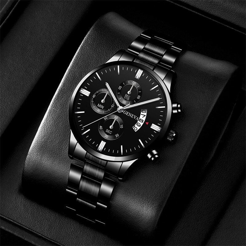 Valcien | Men Classic Durable Luxury Black Watch
