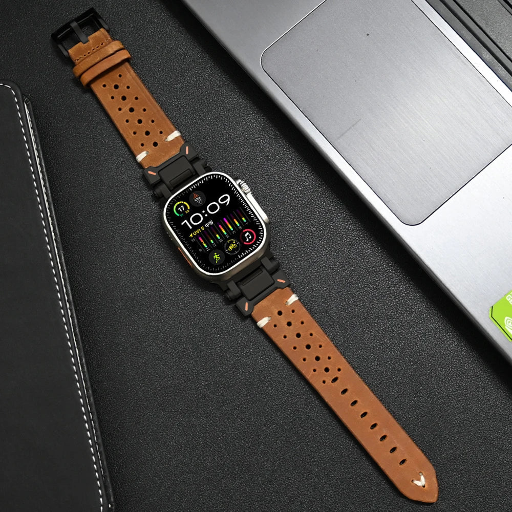 Valcien | Leather Apple Watch Band Luxury Comfort
