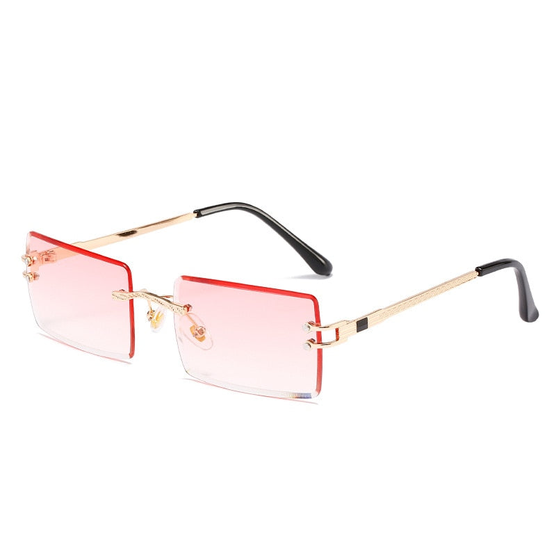 Unisex Frameless Sunglasses – Lightweight Rimless Fashion Shades