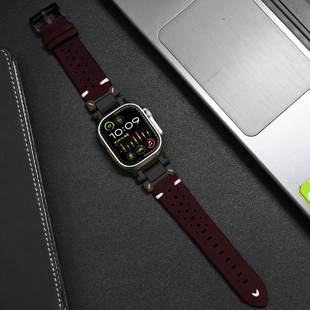 Valcien | Leather Apple Watch Band Luxury Comfort