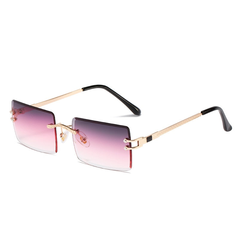 Unisex Frameless Sunglasses – Lightweight Rimless Fashion Shades