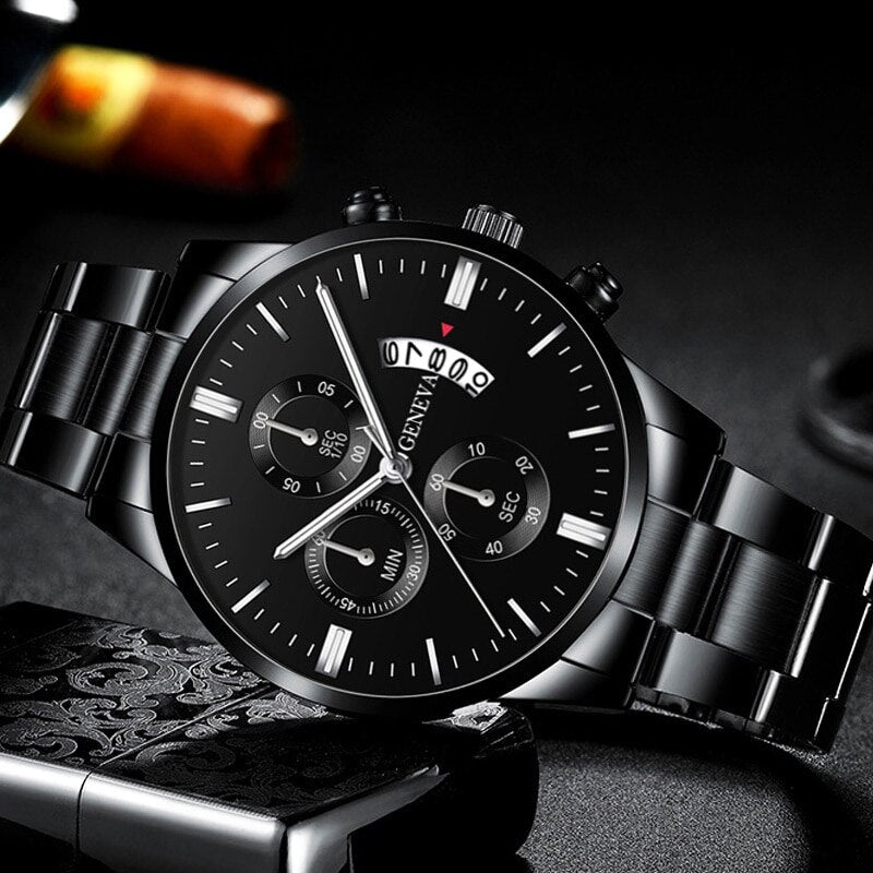 Valcien | Men Classic Durable Luxury Black Watch