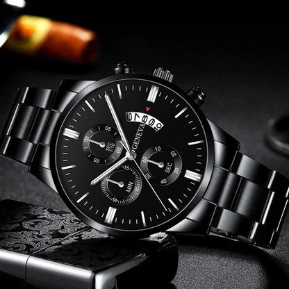 Valcien | Men Classic Durable Luxury Black Watch