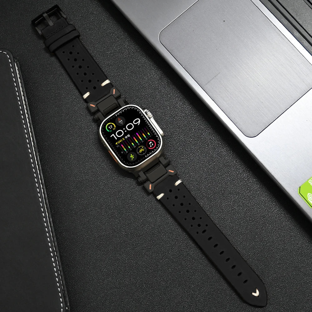 Valcien | Leather Apple Watch Band Luxury Comfort