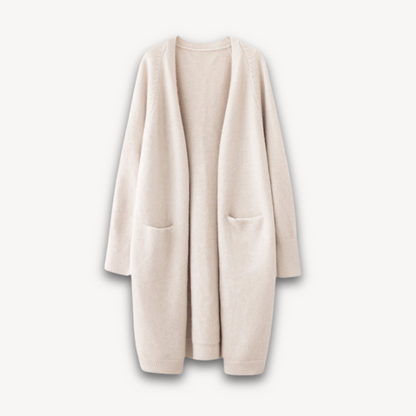 Vero – Women’s Long Open-Front Cardigan – Timeless Everyday Layer