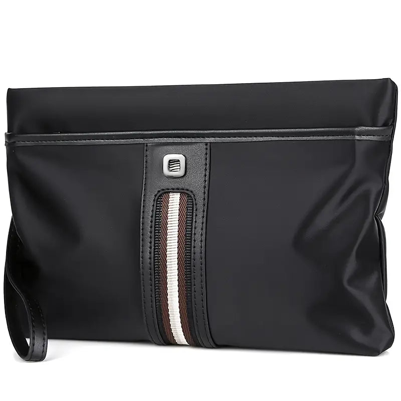 Valcien | Men’s Business Envelope Clutch – Large Capacity Oxford Handbag with Wrist Strap for Cards & Phone