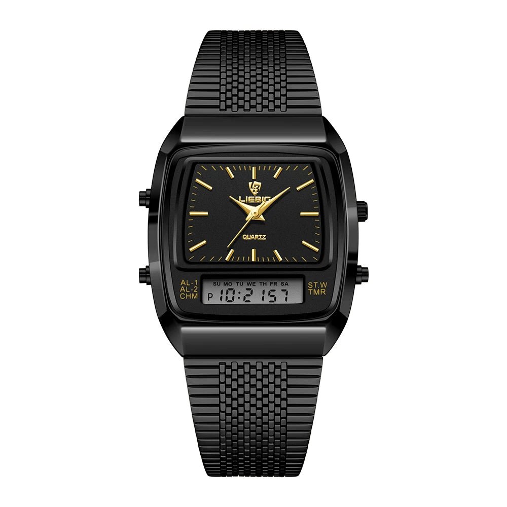 Luxury Legacy Hybrid Watch – Analog-Digital Men's Timepiece