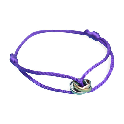 Valcien | Classic Cord Bracelet With Interlaced Circles