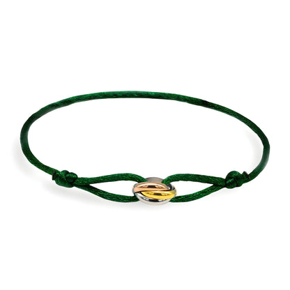 Valcien | Classic Cord Bracelet With Interlaced Circles