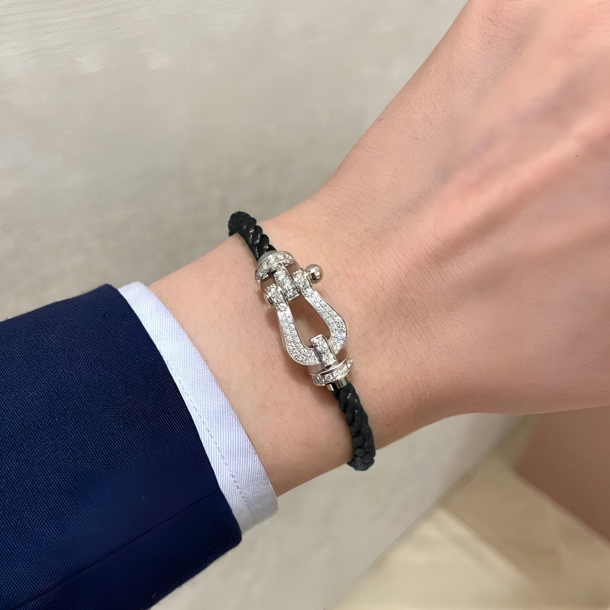 Valcien | Buckle Bracelet Titanium Cord Classic Stainless Steel