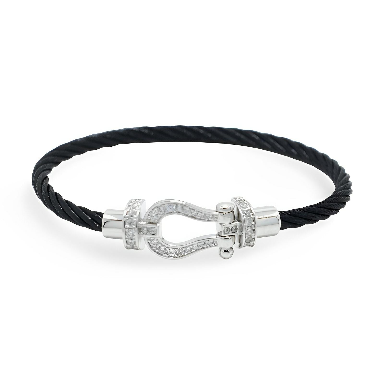 Valcien | Buckle Bracelet Titanium Cord Classic Stainless Steel