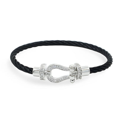 Valcien | Buckle Bracelet Titanium Cord Classic Stainless Steel
