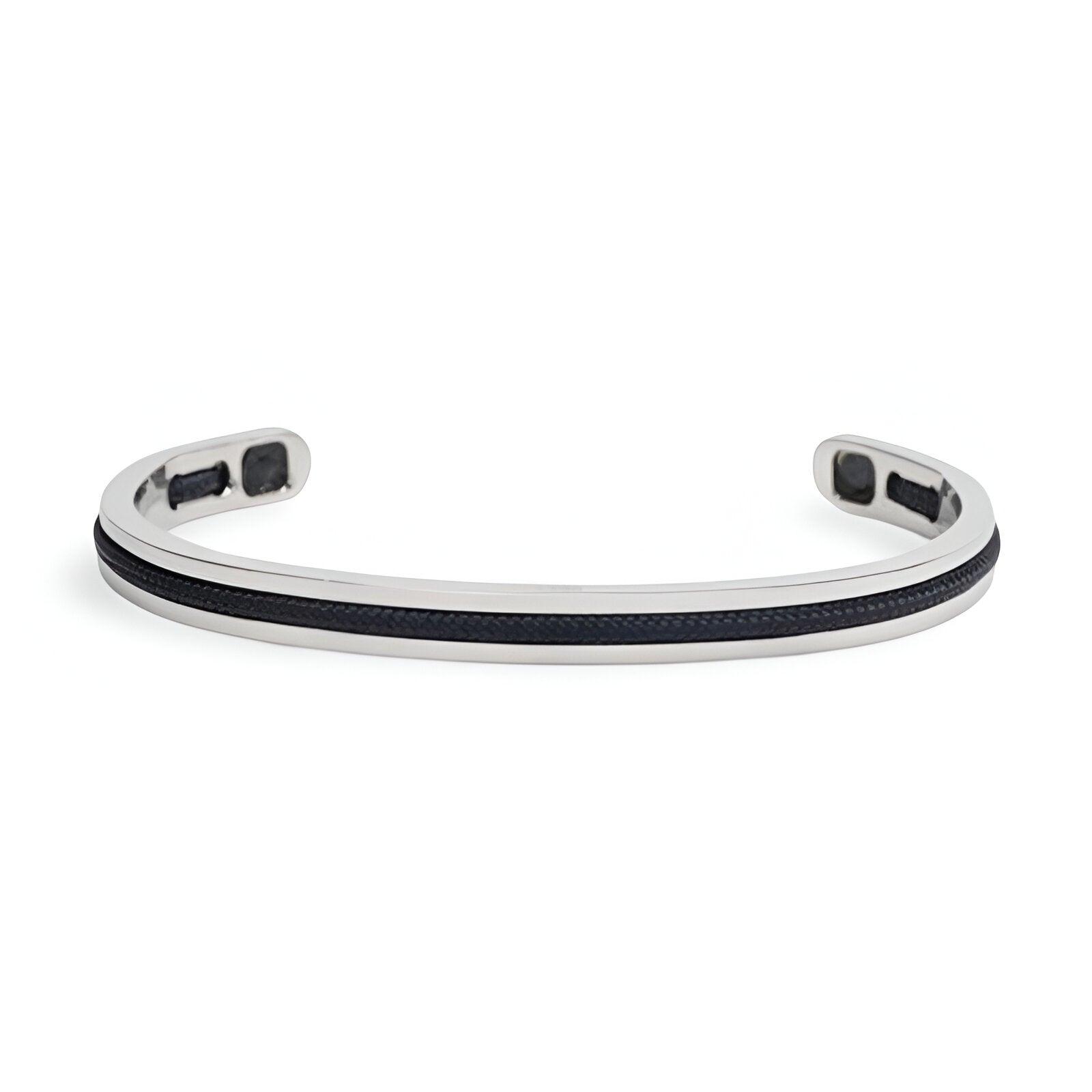 Valcien | Personalized Stainless Steel Cuff Bracelet With Integrated Cord