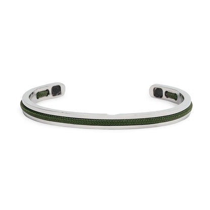 Valcien | Personalized Stainless Steel Cuff Bracelet With Integrated Cord