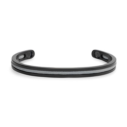 Valcien | Personalized Stainless Steel Cuff Bracelet With Integrated Cord