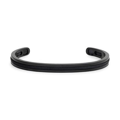 Valcien | Personalized Stainless Steel Cuff Bracelet With Integrated Cord