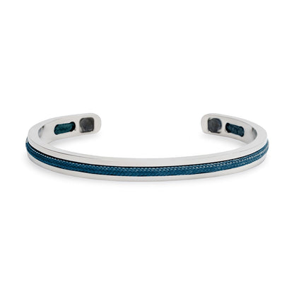 Valcien | Personalized Stainless Steel Cuff Bracelet With Integrated Cord