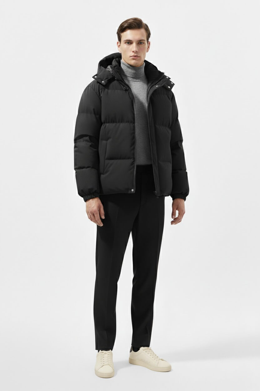 Valcien | Men’s Hooded Parka – Windproof Casual Outerwear