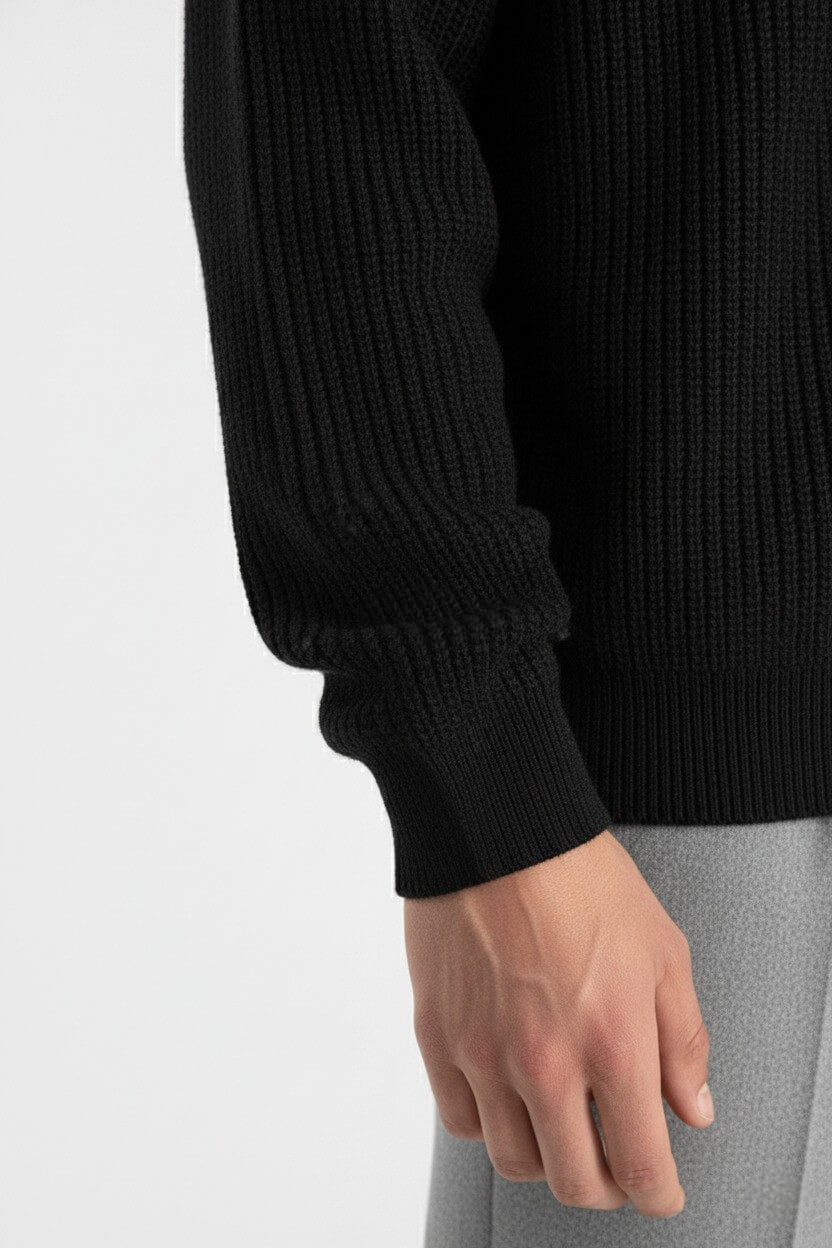 Valcien | Men’s Knitted Jumper – Loose Polo Collar Autumn Winter