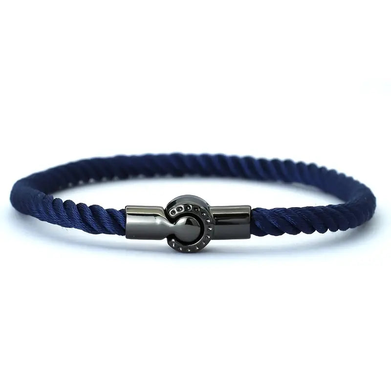 Valcien | Men’s Braided Nautical Bracelet – Durable Nylon Rope & Magnetic Clasp, Ideal Gift for Him