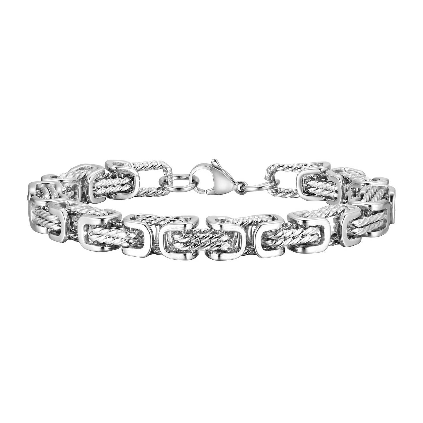 Rogue-Inspired Forged Chain Cuff for Men – Bold Stainless Steel Bracelet