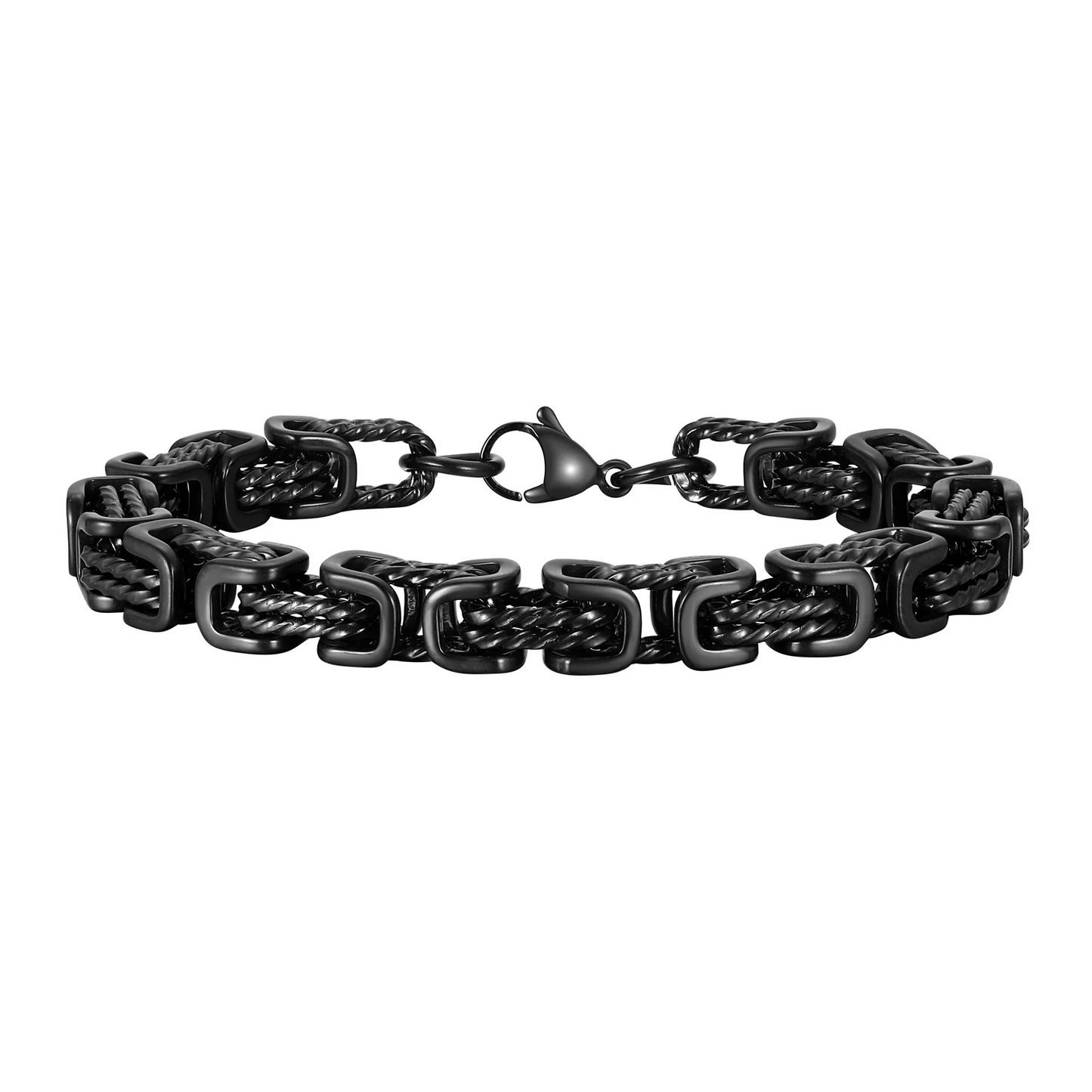 Rogue-Inspired Forged Chain Cuff for Men – Bold Stainless Steel Bracelet