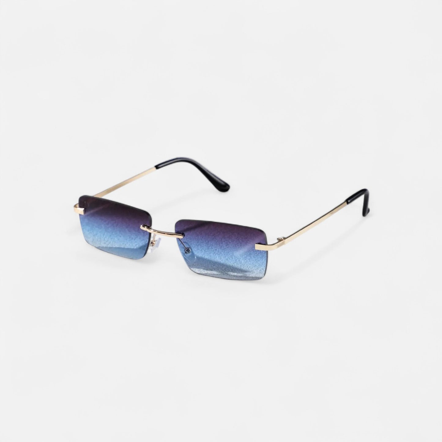 Valcien | Unisex Rimless Square Sunglasses – Minimal Metal Frame, Modern Beachwear Style