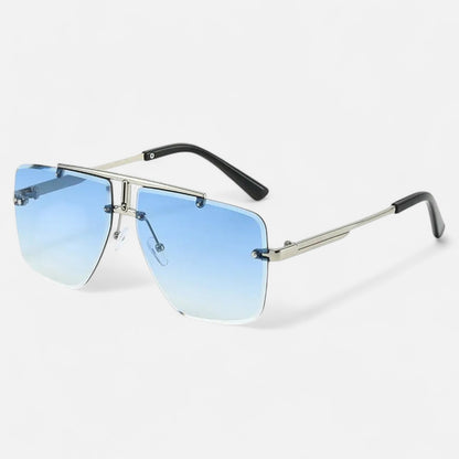 Valcien | Punk Square Frame Sunglasses – Retro Edge, UV Protection for Travel & Beachwear