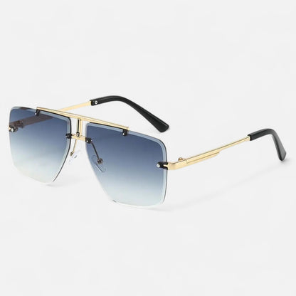 Valcien | Punk Square Frame Sunglasses – Retro Edge, UV Protection for Travel & Beachwear
