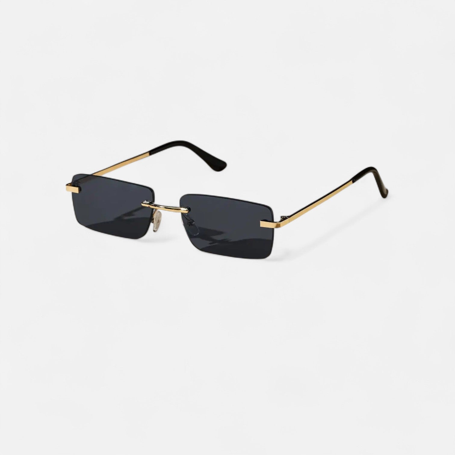 Valcien | Unisex Rimless Square Sunglasses – Minimal Metal Frame, Modern Beachwear Style
